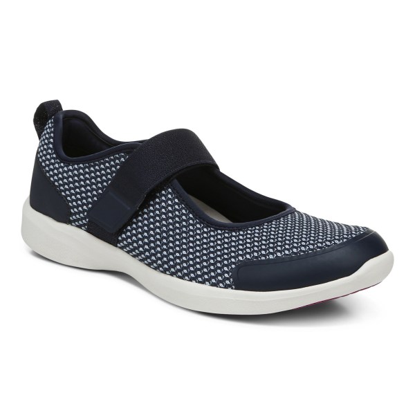 Vionic Trainers Ireland - Jessica Mary Jane Sneaker Navy - Womens Shoes For Sale | SYCMD-8015